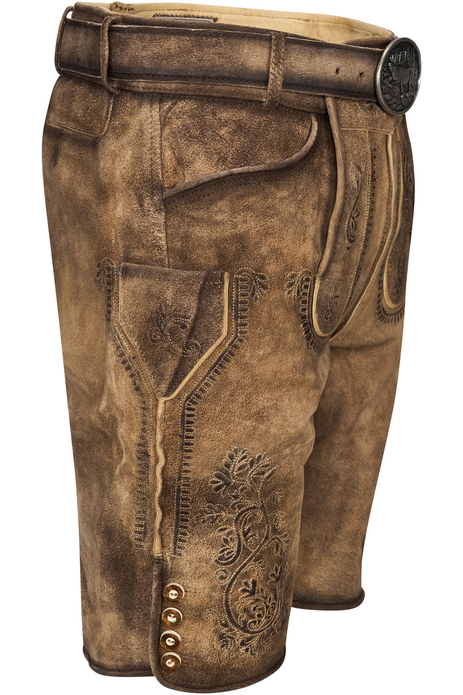Gamsbock Lederhose Bertl in Sand
